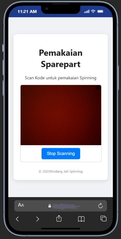 QR-based sparepart usage